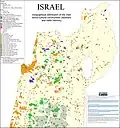 Distribuição geográfica das principais comunidades etnoculturais nos distritos de Haifa e do norte.[22]
