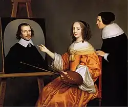 Margareta Maria de Roodere e Seus Pais (c. 1652) Museu Central, Utrecht