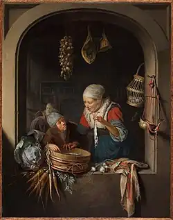 Vendedora de Arenque com Menino, 1664, Coleção Leiden