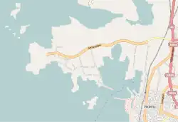 A Península de Getterön, a noroeste da cidade de Varberg