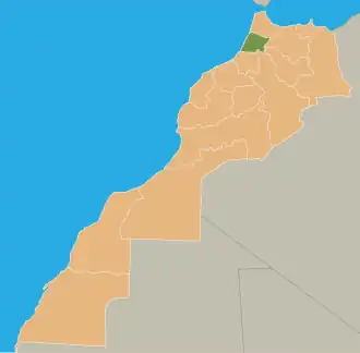 Localização de Garbe-Cherarda-Beni Hassene em Marrocos