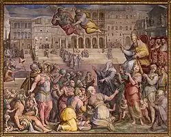 Gregorio XI volta de Avinhão de Giorgio Vasari