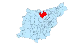 Localização do município de Aia em Guipúscoa