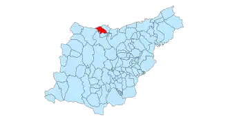 Localização do município de Zumaia em Guipúscoa