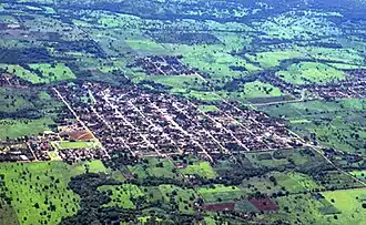 Vista área da cidade de Pedro Gomes.