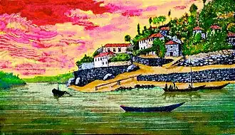 A Foz do Sousa, em 1887. In Minho Pittoresco