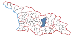 Localização da cidade de Gori na Geórgia