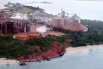 Planta de alumina em Nhulunbuy, junho de 2000