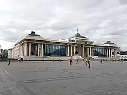 O prédio do parlamento em Ulaanbaatar.