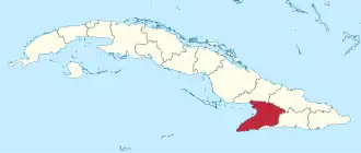 Localização da província de Granma