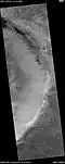 Ravinas na cratera Green, visto pela HiRISE.