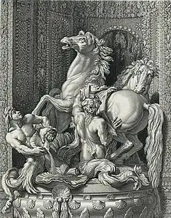 Apollo's horses groomed by two Tritons by Gaspard and Balthazard Marsy, ca.&nbsp;1670