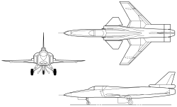 Desenho do projeto do Grumman X-29.