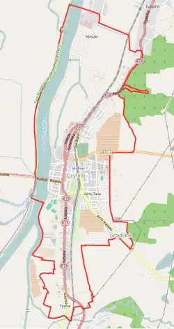 Localização de Gryfino na Polónia