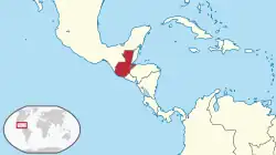 Mapa da Guatemala