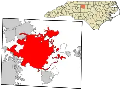 Localização no condado de Guilford