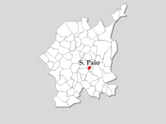 Localização no concelho de Guimarães