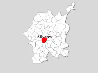 Localização no município de Guimarães