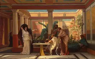 Ensaio teatral em casa de um antigo poeta romano, Gustave Boulanger, 1855