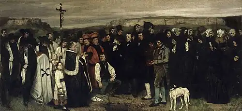 Gustave Courbet, Um enterro em Ornans, 1849