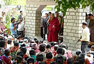 O Dalai Lama em Sissu em agosto de 2010