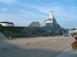 A corveta HMS Visby.