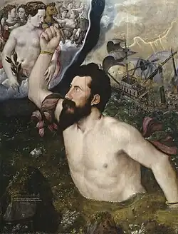 Hans Eworth: Retrato alegórico de Sir John Luttrell, 1550. Courtauld Institute