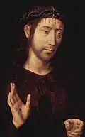 Memling, 1470, mostrando um estilo flamengo tipicamente mais suave e menos emotivo.
