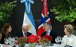 Sônia (dir) com o marido, o presidente Maurício Macri e sua esposa, durante uma visita à Argentina em março de 2018