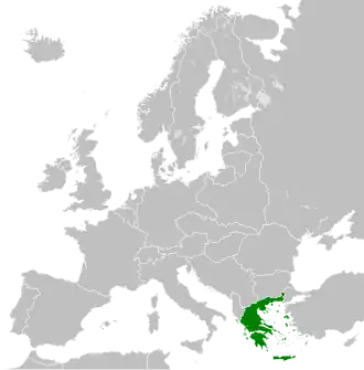 Localização de Grécia