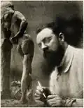Henri Matisse e La Serpentine, outono de 1909, Issy-les-Moulineaux, fotografia de Edward Steichen