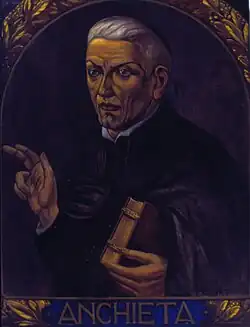 Retrato do Padre José de Anchieta, por Henrique Manzo, em obra que integra o acervo do Museu Paulista da USP.