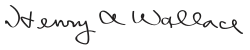 Assinatura de Henry A. Wallace