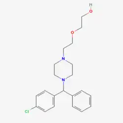 Estrutura química de Hidroxizina