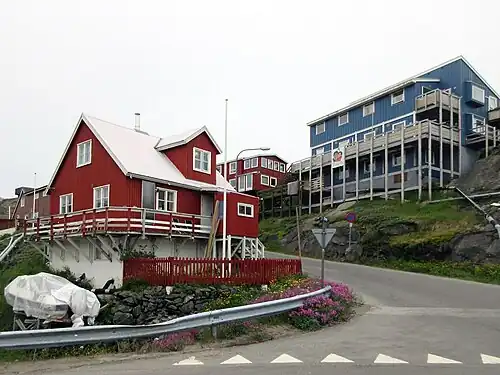 Casas nas colinas da cidade