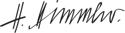Assinatura de Heinrich Himmler