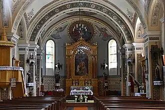 Interior da Igreja de São Adalberto, em Homokmégy.
