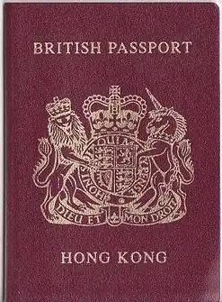Passaporte BDTC de Hong Kong de 1997