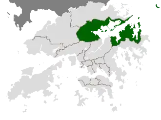 Localização de Tai Po em Hong Kong