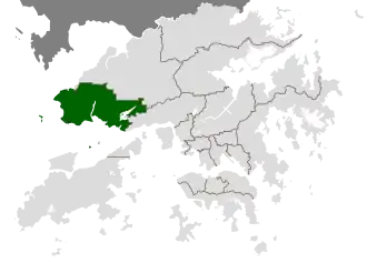 Localização de Tuen Mun em Hong Kong