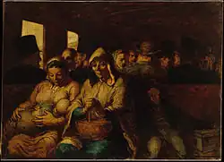 Honoré Daumier, A carruagem de terceira classe, 1862–1864