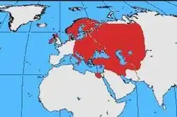 Distribuição da gralha-cinzenta