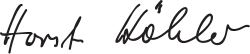 Assinatura de Horst Köhler