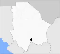 Localização de Huejotitán em Chihuahua