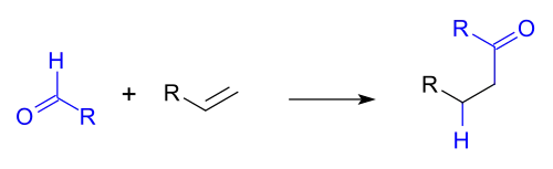 reação geral da hidroacilação.