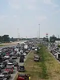 Evacuação do furacão Rita da passagem superior da estrada Louetta (saída 68) (2005)