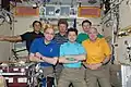 Os seis integrantes da Expedição 31 na ISS.