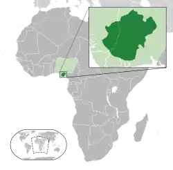Localização de &nbsp;Igboland&nbsp;&nbsp;(verde escuro) –&nbsp;na África&nbsp;&nbsp;(verde &&nbsp;verde escuro) –&nbsp;na Nigéria&nbsp;&nbsp;(verde)