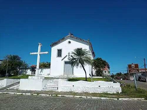 Fachada da Igreja Nossa Senhora da Escada, em Olivença, distrito de Ilhéus