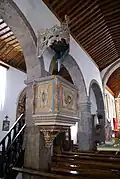 Igreja de Nossa Senhora do Rosário, púlpito barroco.